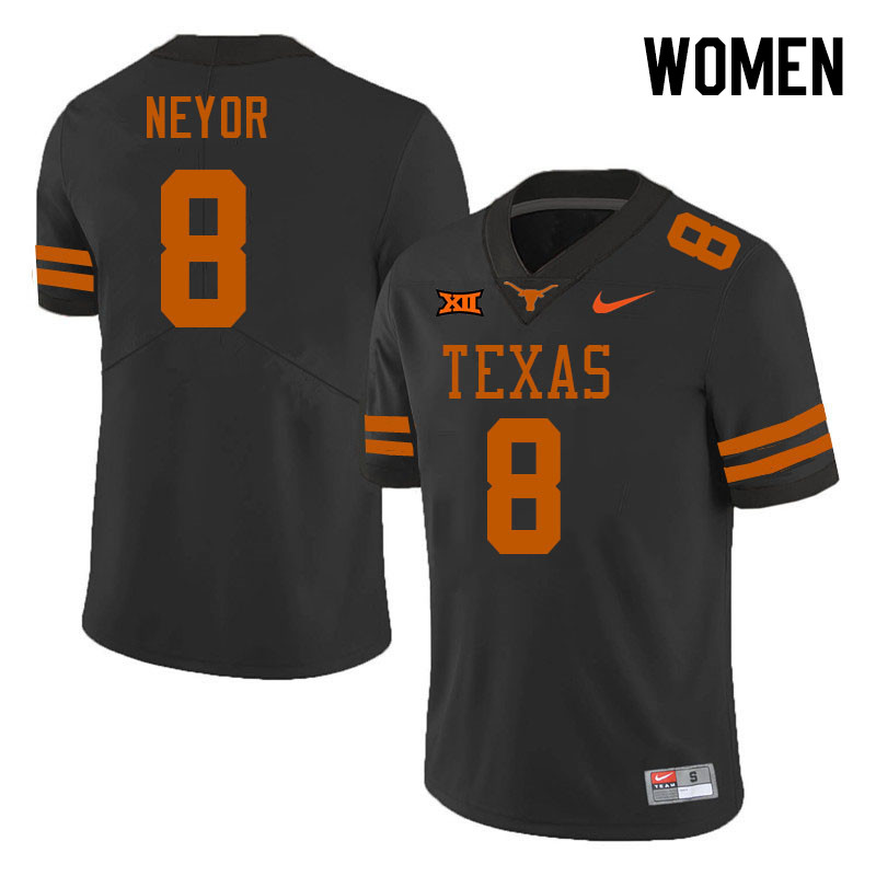 Women #8 Isaiah Neyor Texas Longhorns 2023 College Football Jerseys Stitched-Black